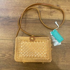 Rattan Small Rectangular Purse